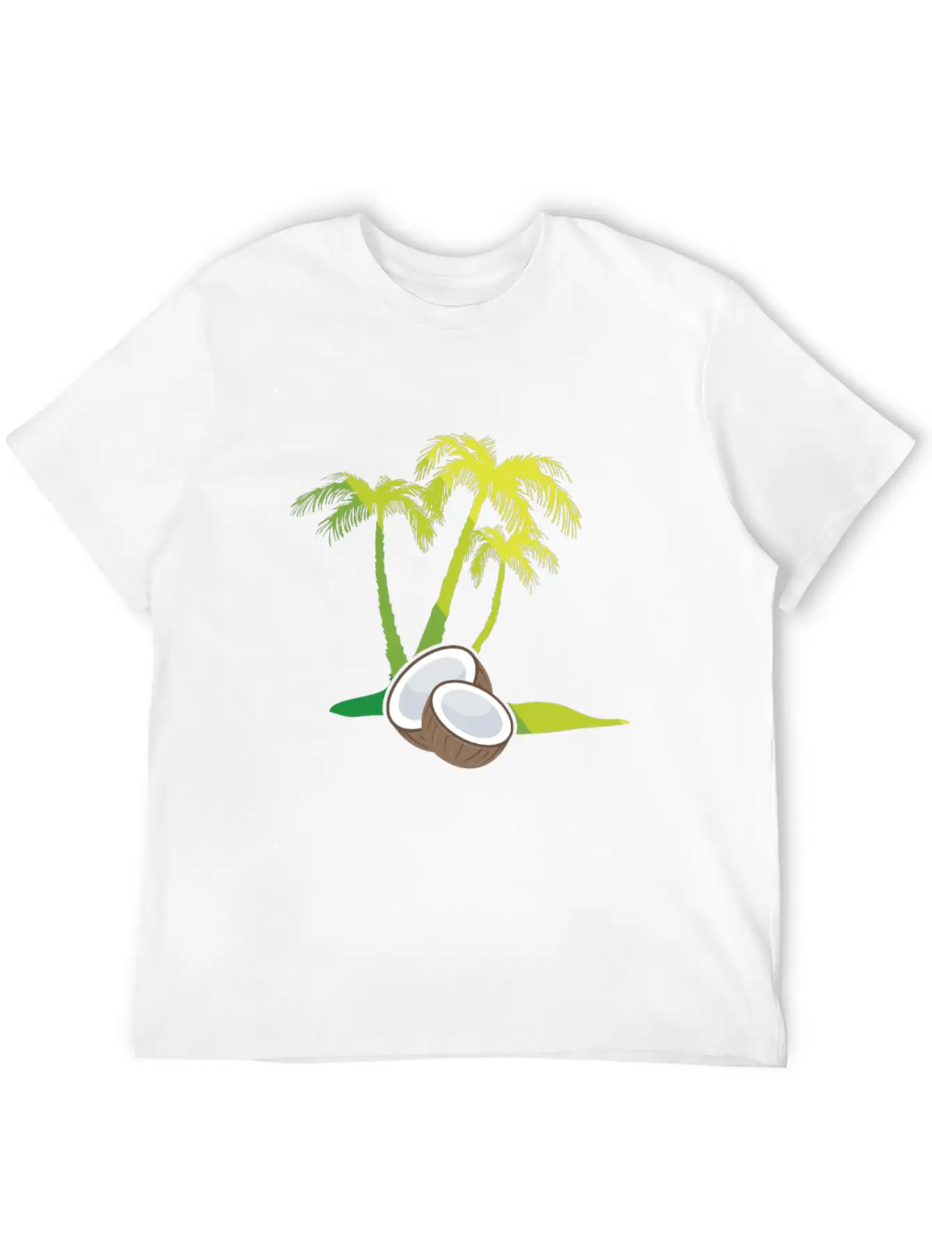 Palm Trees, Coconut Breathable Soft Cotton T-Shirt – Timeless Casual Look