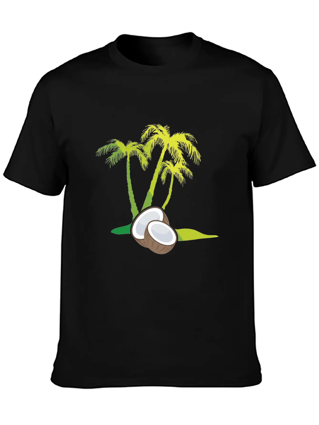 Palm Trees, Coconut Breathable Soft Cotton T-Shirt – Timeless Casual Look