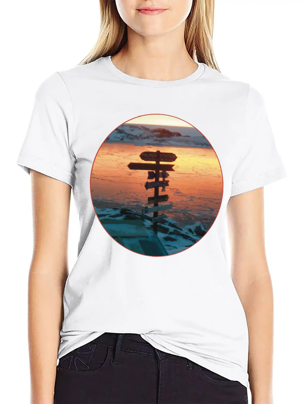 Palmer Station Mileage Sign Stylish Everyday T-Shirt – Unisex Basic Cotton Tee