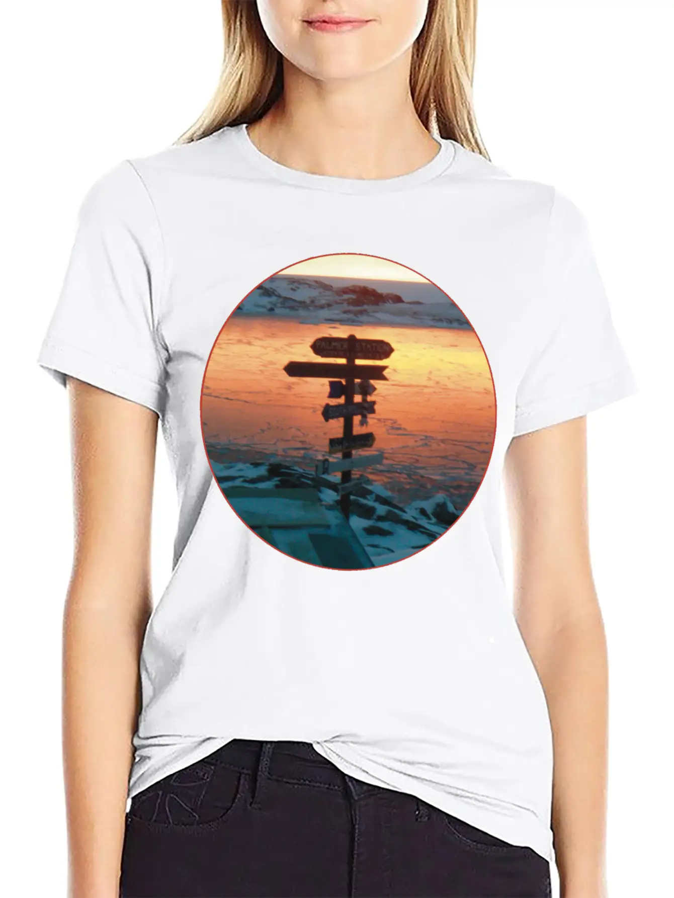 Palmer Station Mileage Sign Stylish Everyday T-Shirt – Unisex Basic Cotton Tee
