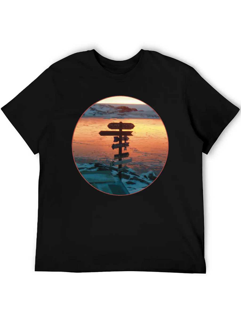 Palmer Station Mileage Sign Stylish Everyday T-Shirt – Unisex Basic Cotton Tee