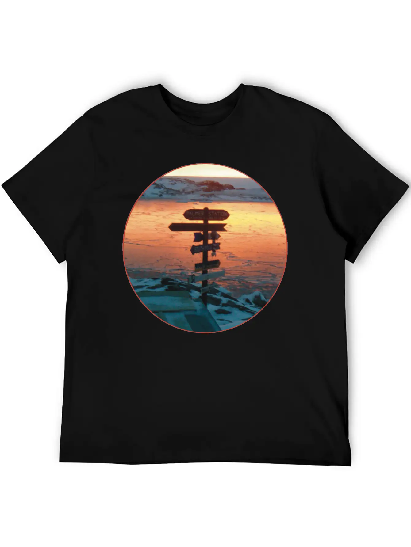 Palmer Station Mileage Sign Stylish Everyday T-Shirt – Unisex Basic Cotton Tee