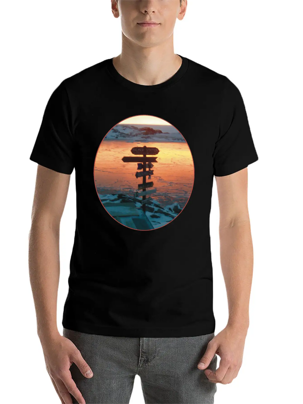 Palmer Station Mileage Sign Stylish Everyday T-Shirt – Unisex Basic Cotton Tee