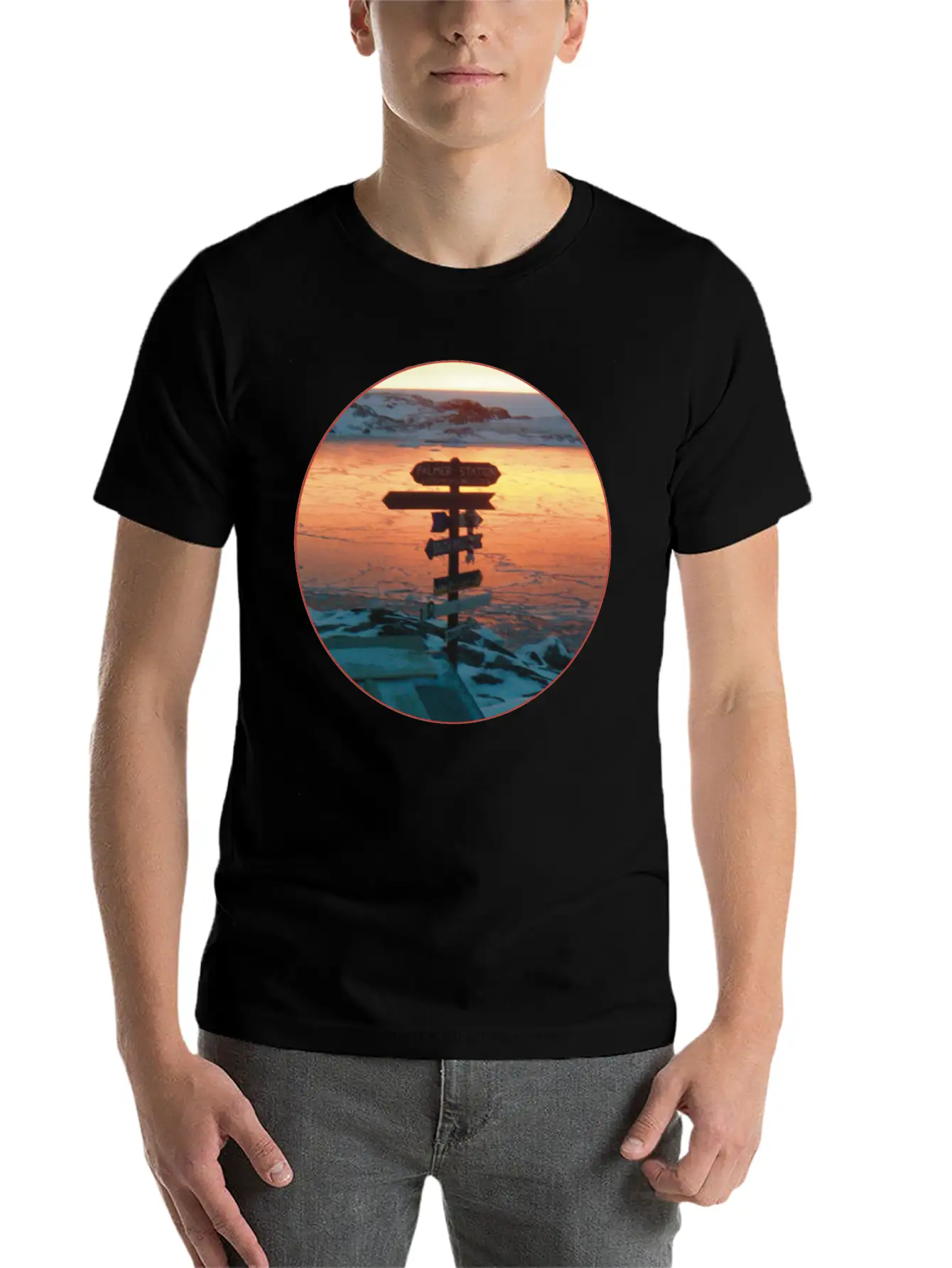 Palmer Station Mileage Sign Stylish Everyday T-Shirt – Unisex Basic Cotton Tee
