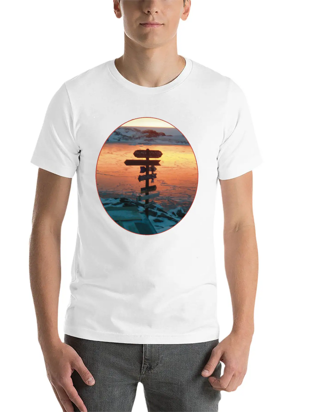 Palmer Station Mileage Sign Stylish Everyday T-Shirt – Unisex Basic Cotton Tee