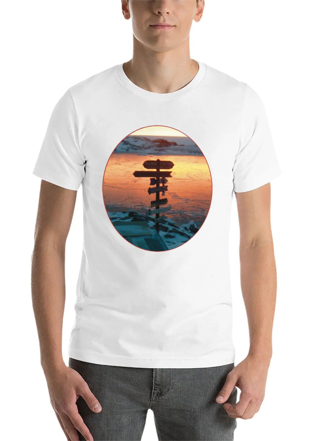 Palmer Station Mileage Sign Stylish Everyday T-Shirt – Unisex Basic Cotton Tee