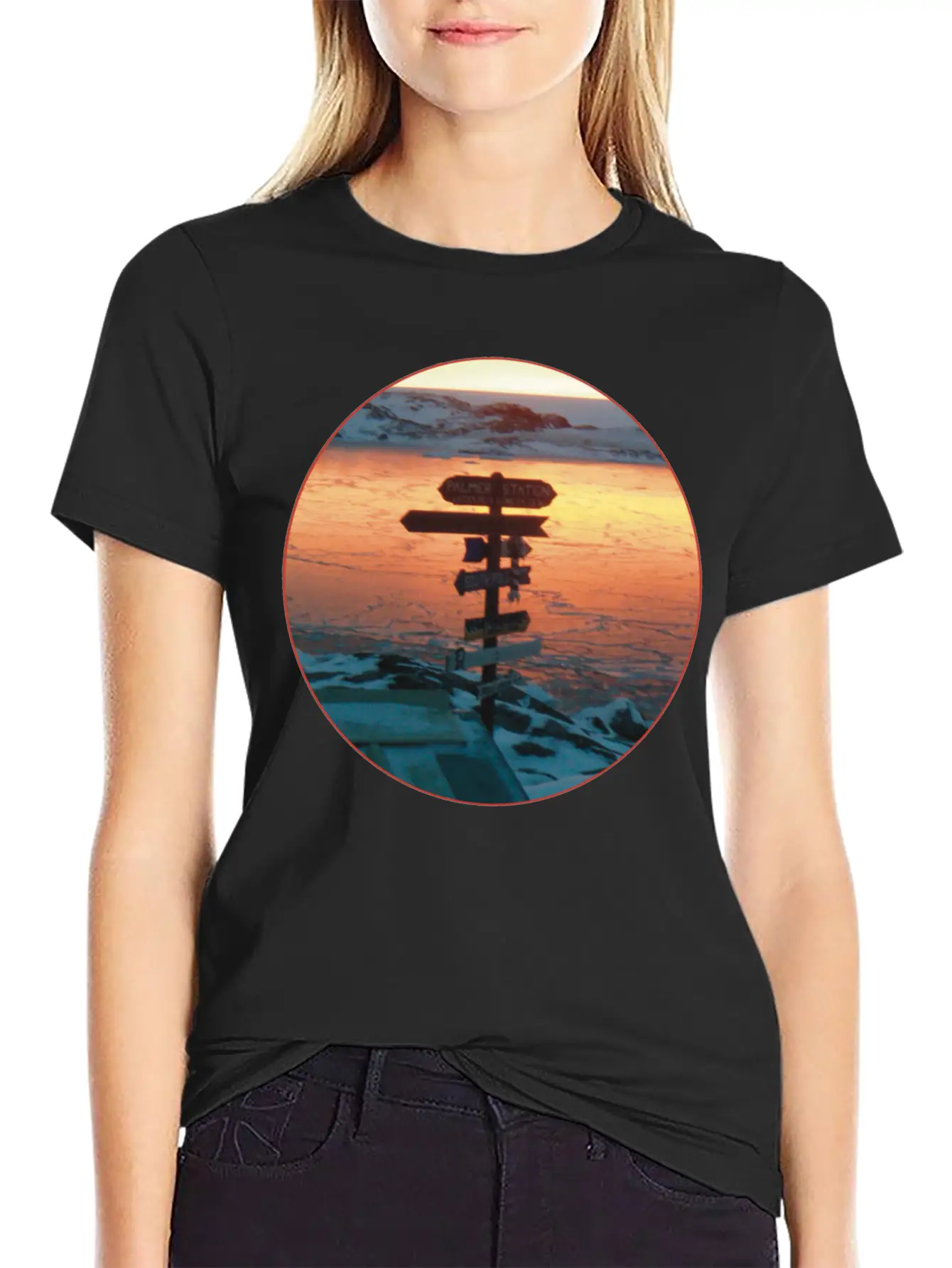 Palmer Station Mileage Sign Stylish Everyday T-Shirt – Unisex Basic Cotton Tee