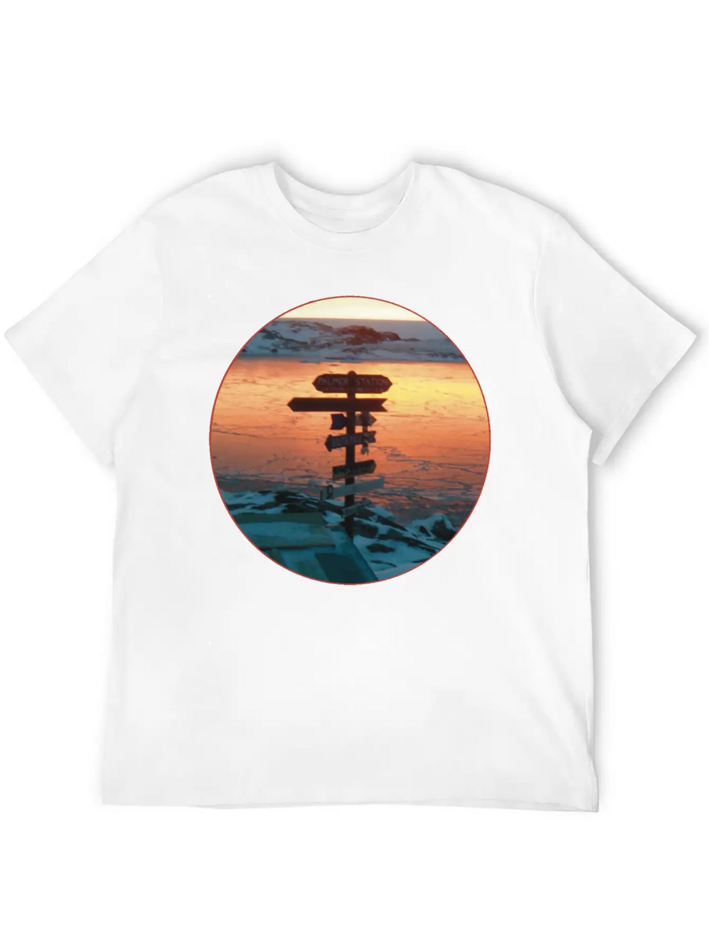 Palmer Station Mileage Sign Stylish Everyday T-Shirt – Unisex Basic Cotton Tee