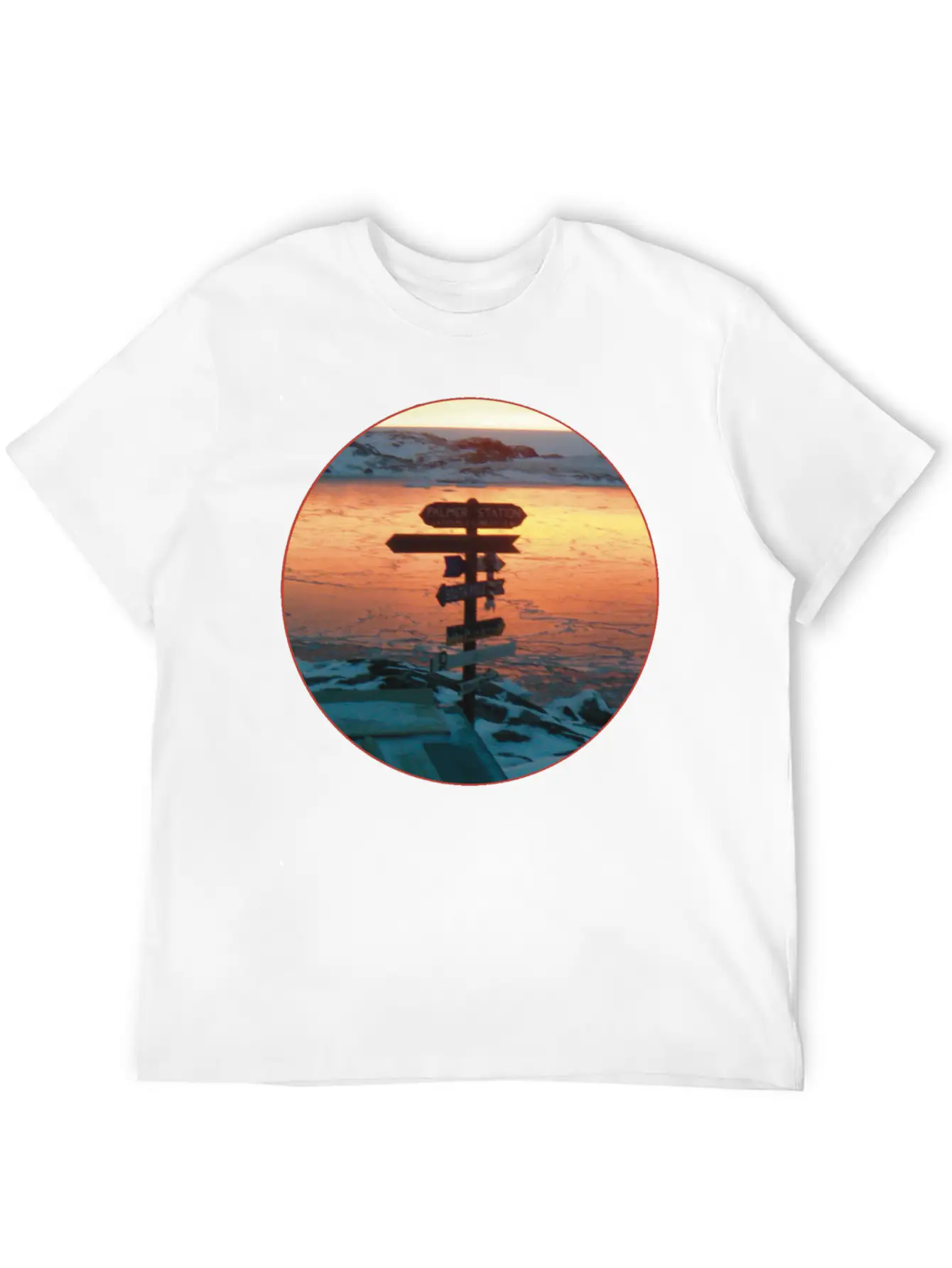 Palmer Station Mileage Sign Stylish Everyday T-Shirt – Unisex Basic Cotton Tee