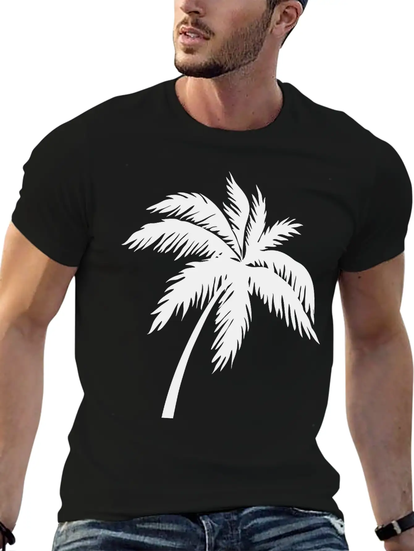 Palmtree Essential Cotton Tee For Daily Outfits – Unisex Style