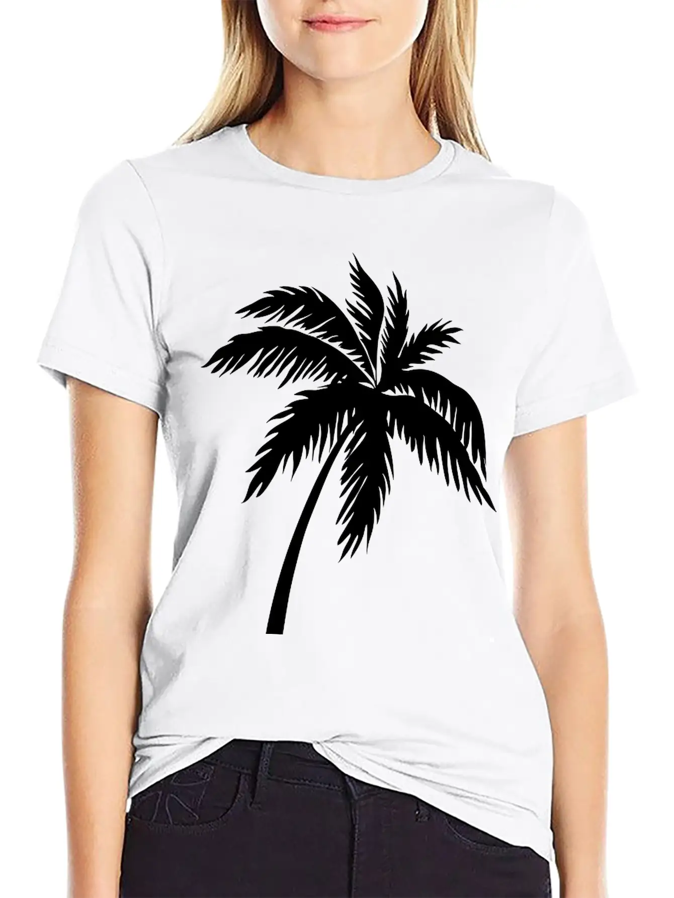 Palmtree Essential Cotton Tee For Daily Outfits – Unisex Style