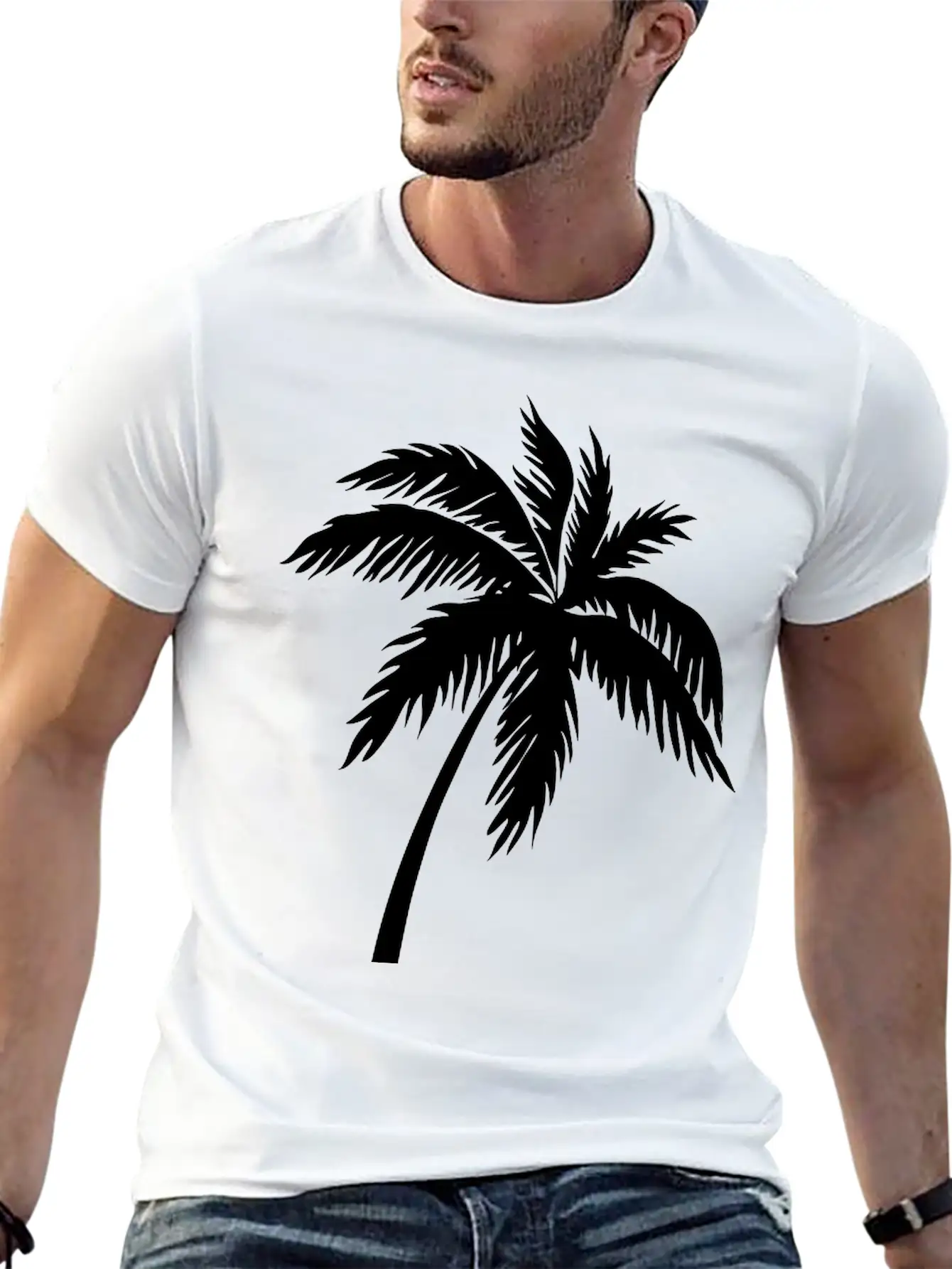 Palmtree Essential Cotton Tee For Daily Outfits – Unisex Style