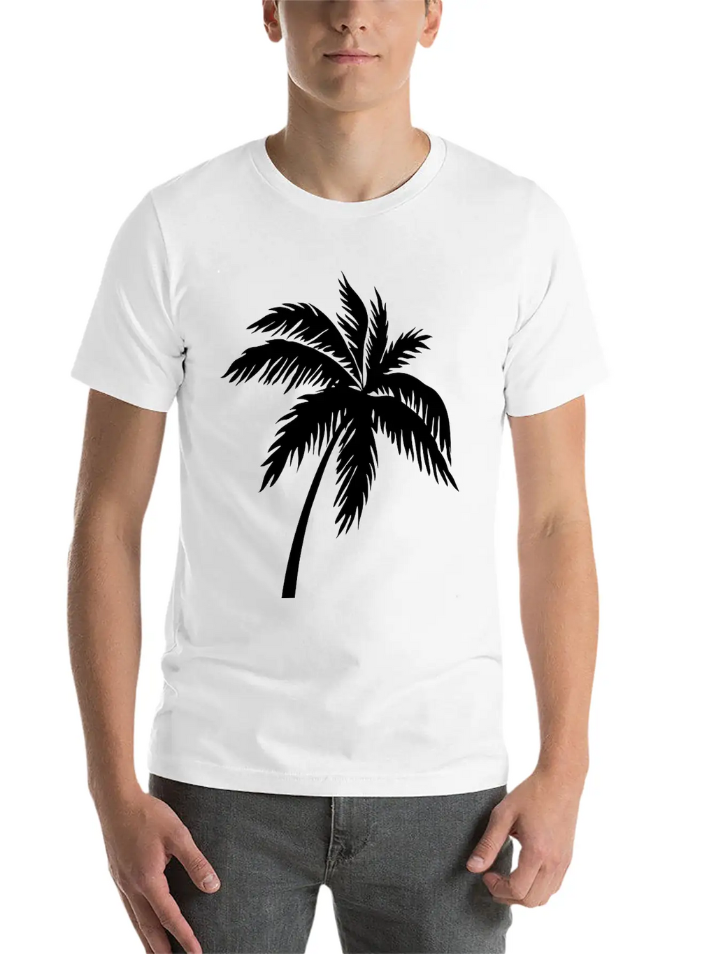 Palmtree Essential Cotton Tee For Daily Outfits – Unisex Style