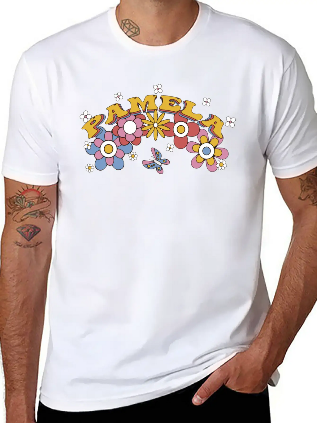 Pamela Groovy Flower Tie Dye, Pamela Hippie Flower Classic Cotton Tee – Unisex Comfort For Any Season