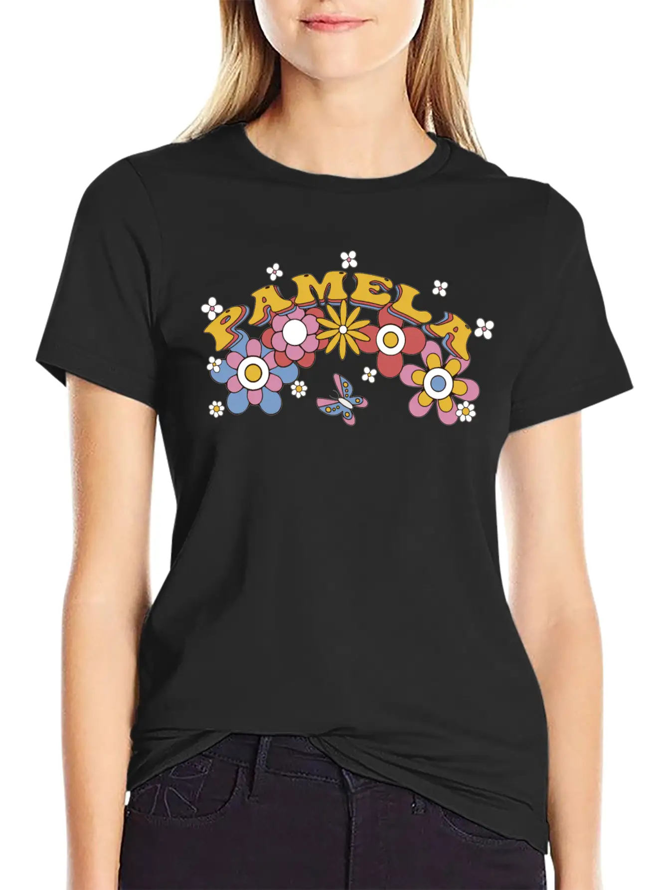 Pamela Groovy Flower Tie Dye, Pamela Hippie Flower Classic Cotton Tee – Unisex Comfort For Any Season