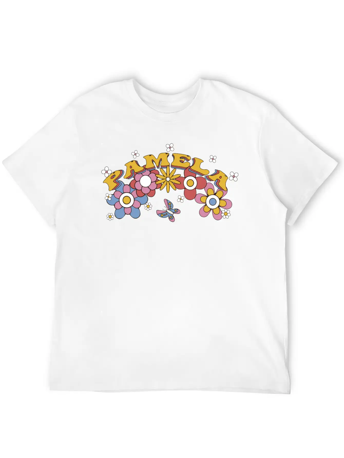 Pamela Groovy Flower Tie Dye, Pamela Hippie Flower Classic Cotton Tee – Unisex Comfort For Any Season