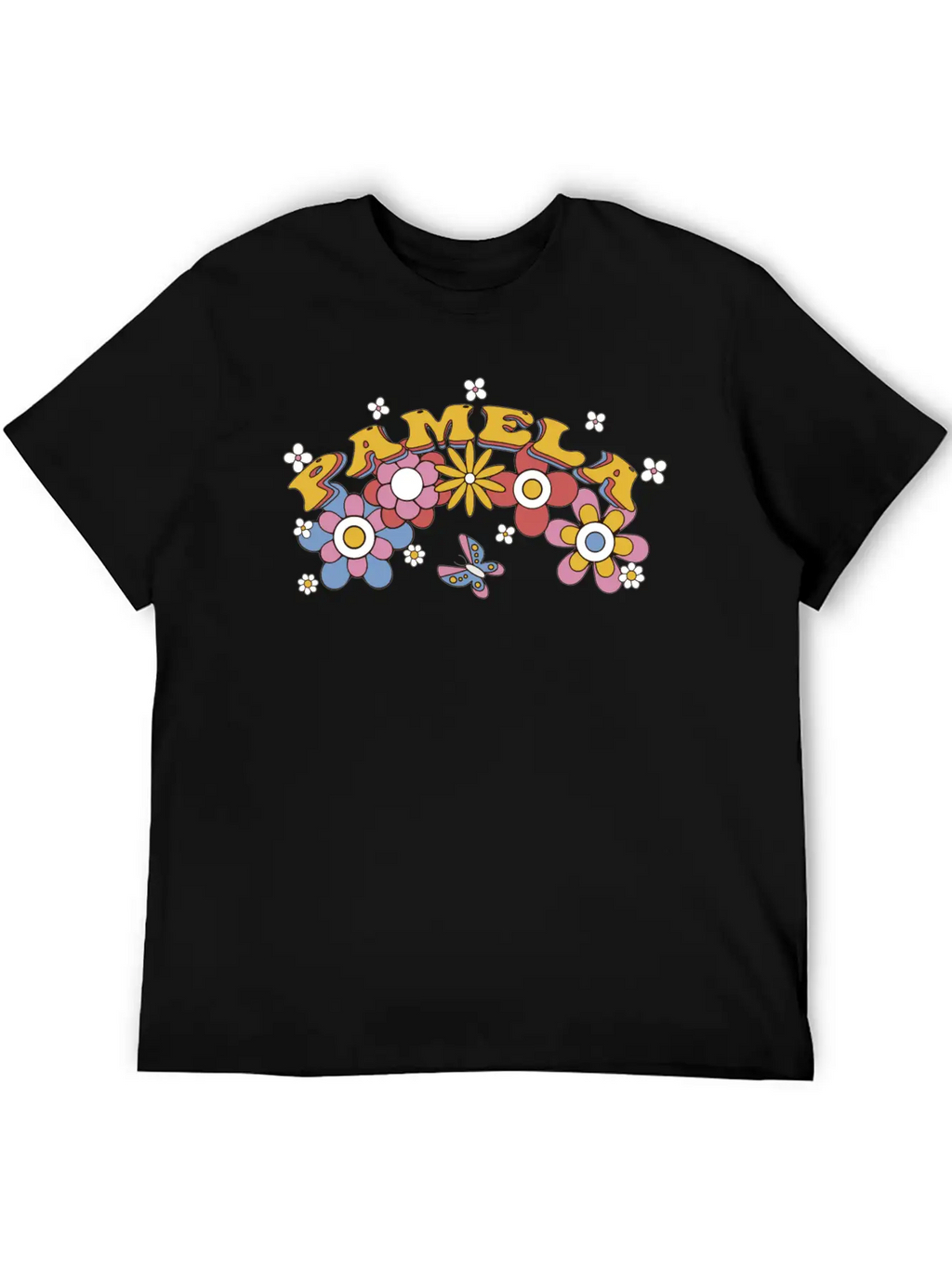 Pamela Groovy Flower Tie Dye, Pamela Hippie Flower Classic Cotton Tee – Unisex Comfort For Any Season