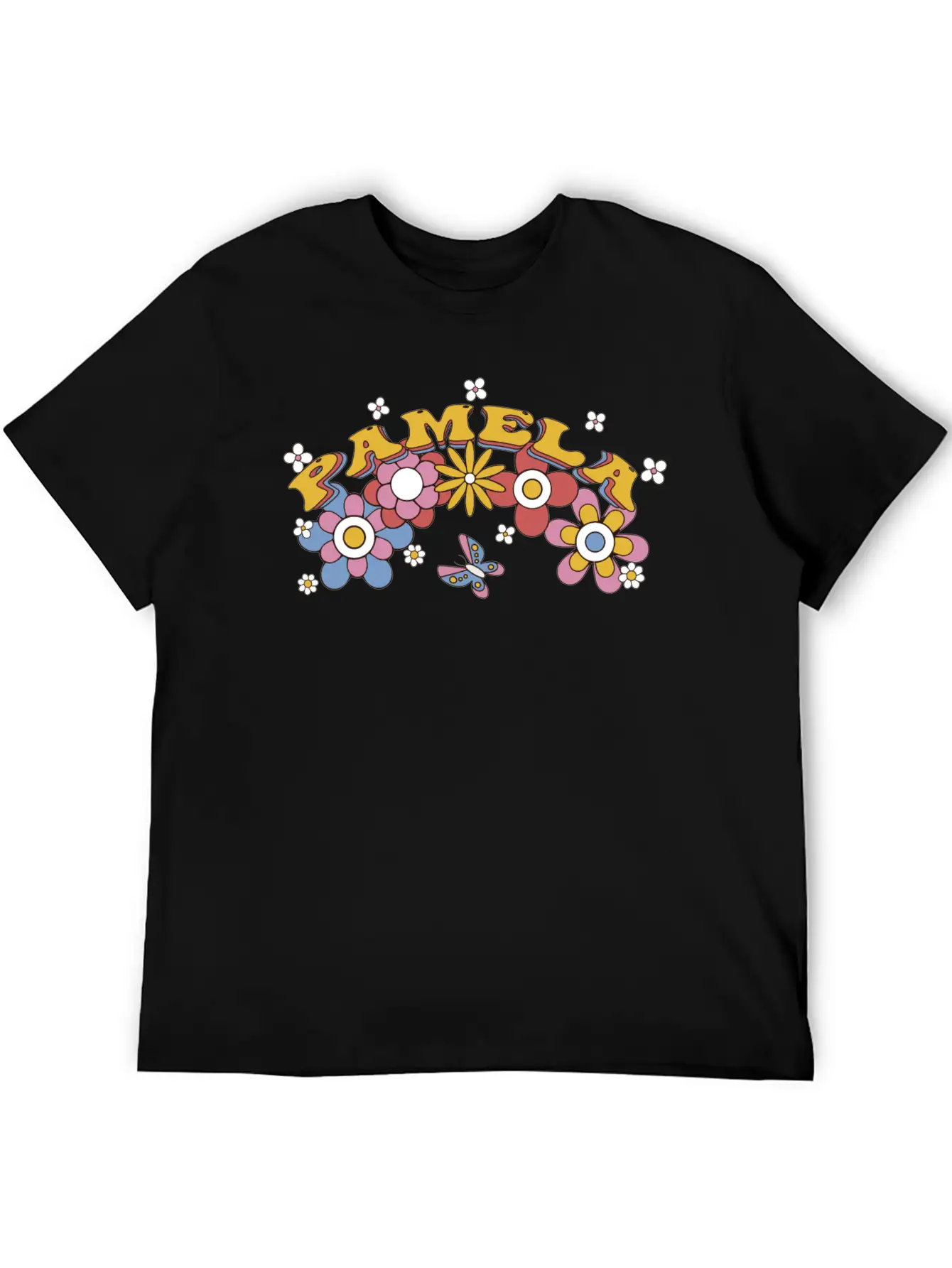 Pamela Groovy Flower Tie Dye, Pamela Hippie Flower Classic Cotton Tee – Unisex Comfort For Any Season
