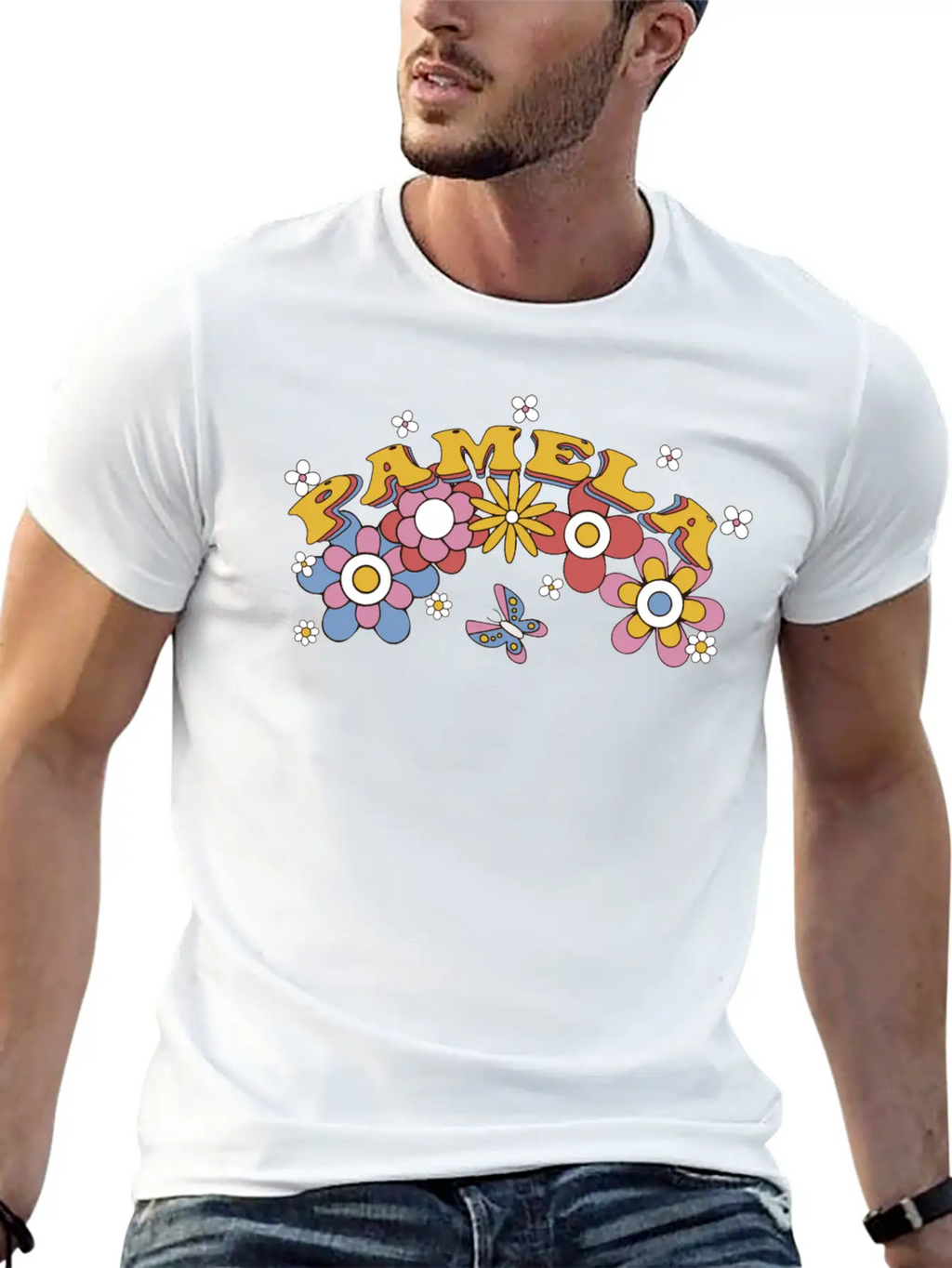Pamela Groovy Flower Tie Dye, Pamela Hippie Flower Classic Cotton Tee – Unisex Comfort For Any Season