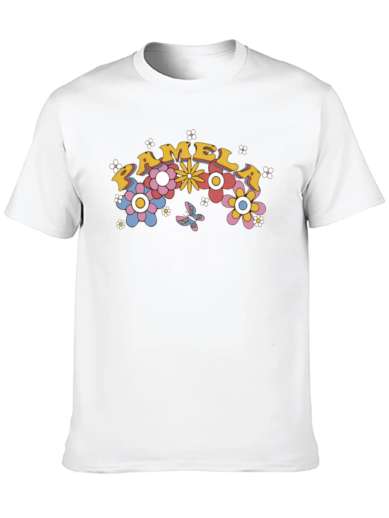 Pamela Groovy Flower Tie Dye, Pamela Hippie Flower Classic Cotton Tee – Unisex Comfort For Any Season