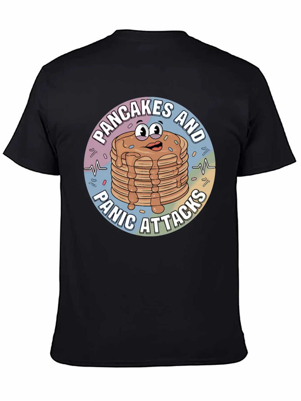 Pancakes And Anxiety - Mental Health Humor Essential Cotton Tee For Daily Outfits – Unisex Style