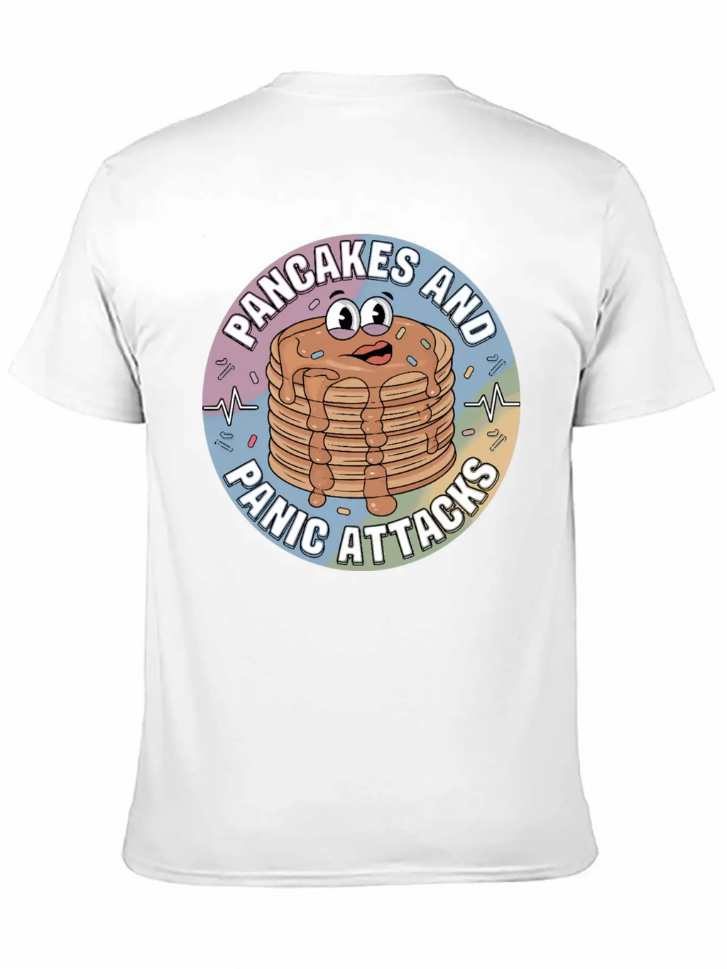 Pancakes And Anxiety - Mental Health Humor Essential Cotton Tee For Daily Outfits – Unisex Style