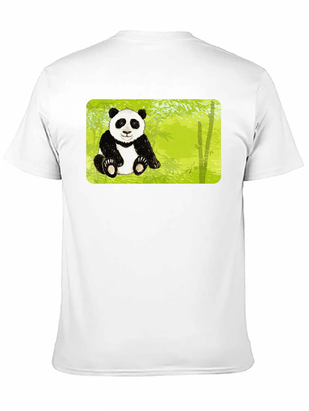 Panda Bear In The Bamboo Forest - Design For Kids Stylish Everyday T-Shirt – Unisex Basic Cotton Tee