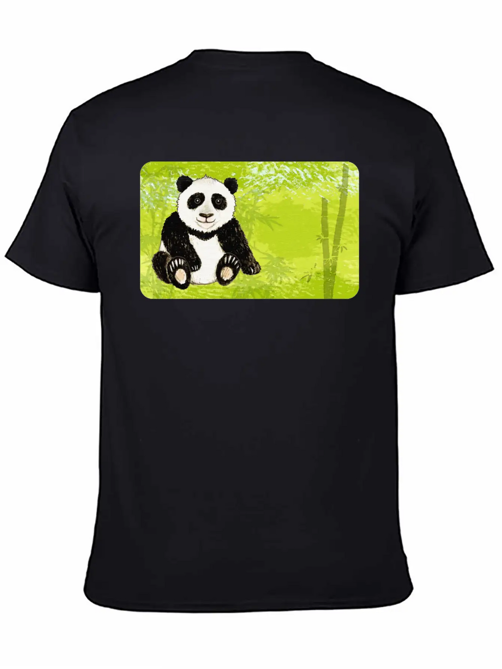 Panda Bear In The Bamboo Forest - Design For Kids Stylish Everyday T-Shirt – Unisex Basic Cotton Tee