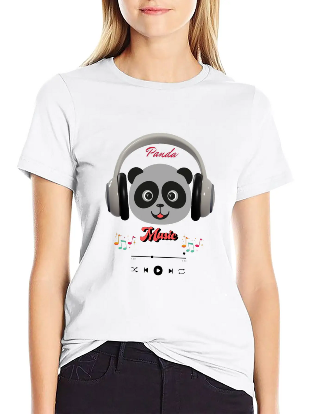 Panda Music Breathable Soft Cotton T-Shirt – Timeless Casual Look