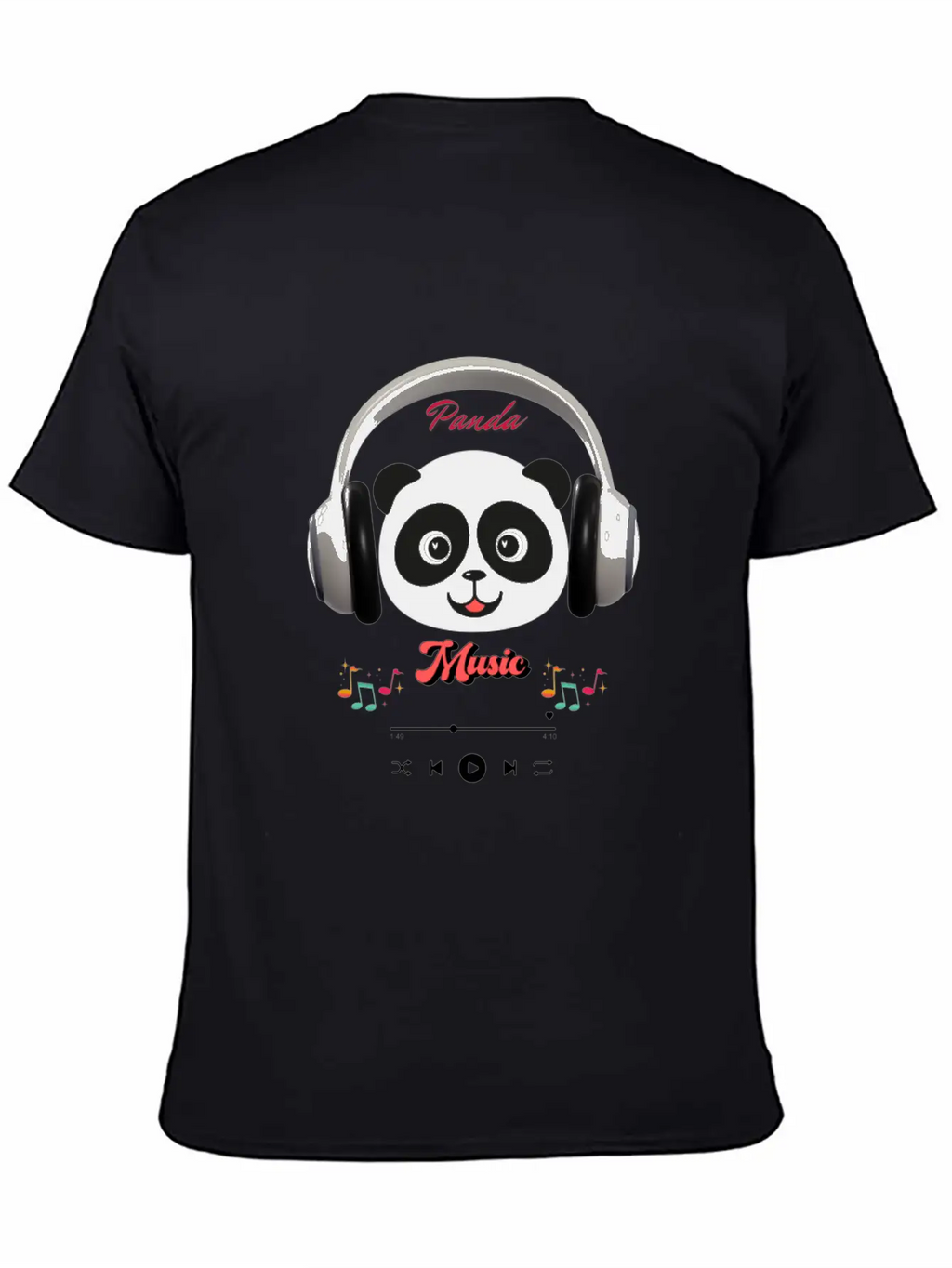 Panda Music Breathable Soft Cotton T-Shirt – Timeless Casual Look