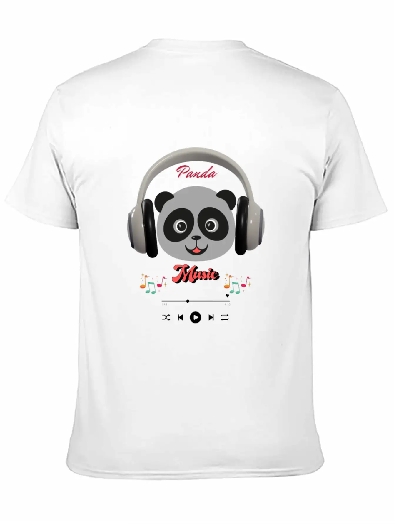 Panda Music Breathable Soft Cotton T-Shirt – Timeless Casual Look