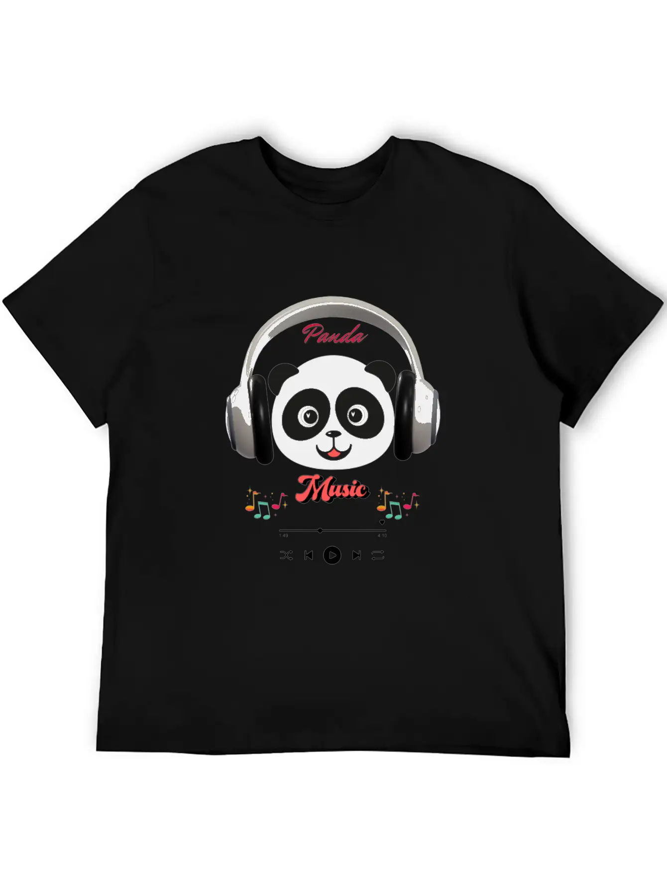 Panda Music Breathable Soft Cotton T-Shirt – Timeless Casual Look
