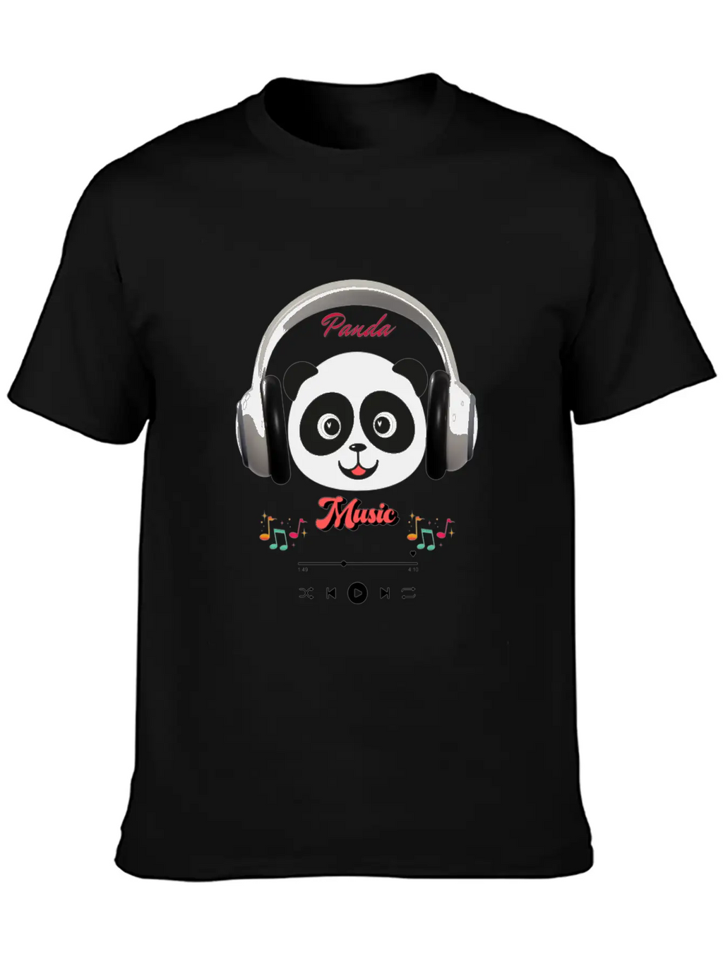 Panda Music Breathable Soft Cotton T-Shirt – Timeless Casual Look
