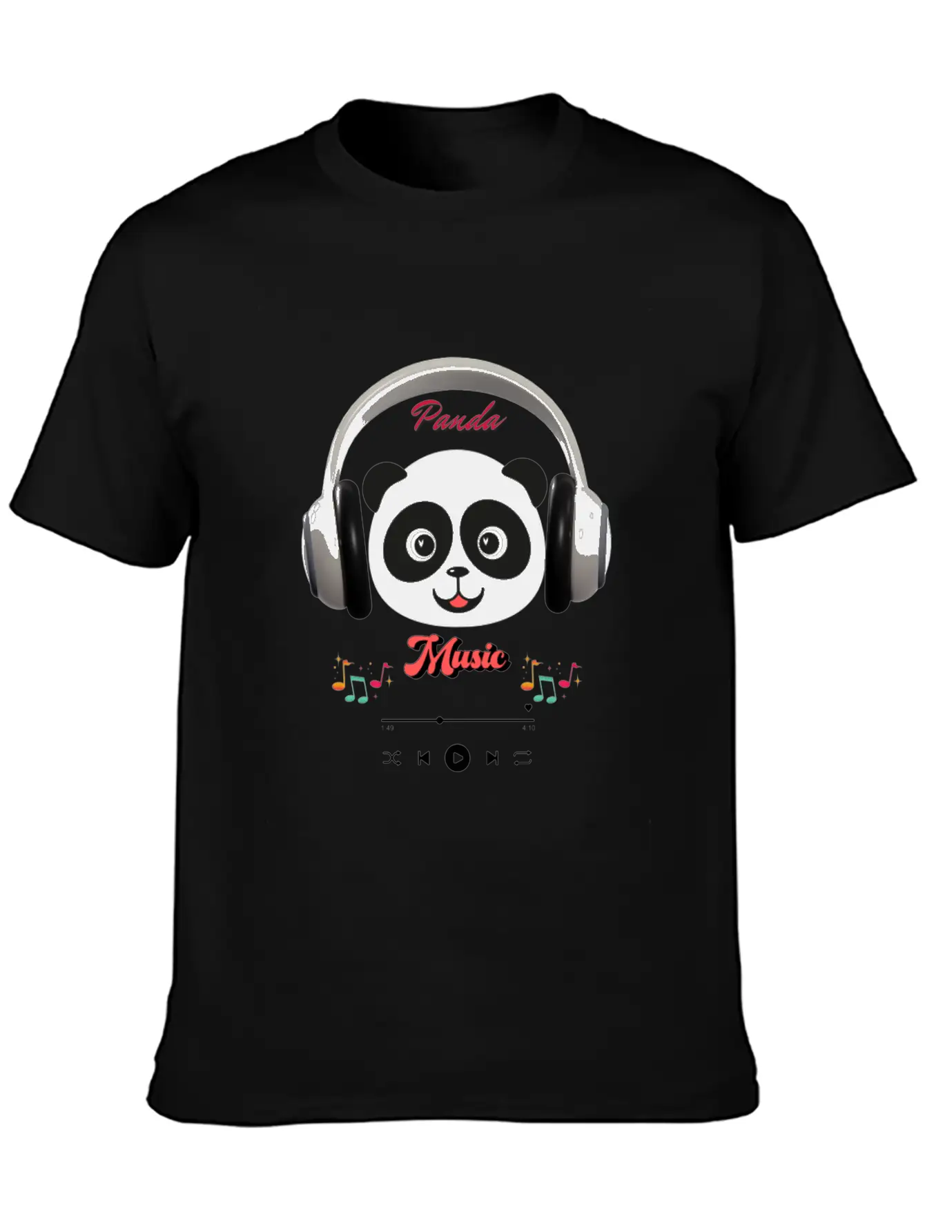 Panda Music Breathable Soft Cotton T-Shirt – Timeless Casual Look