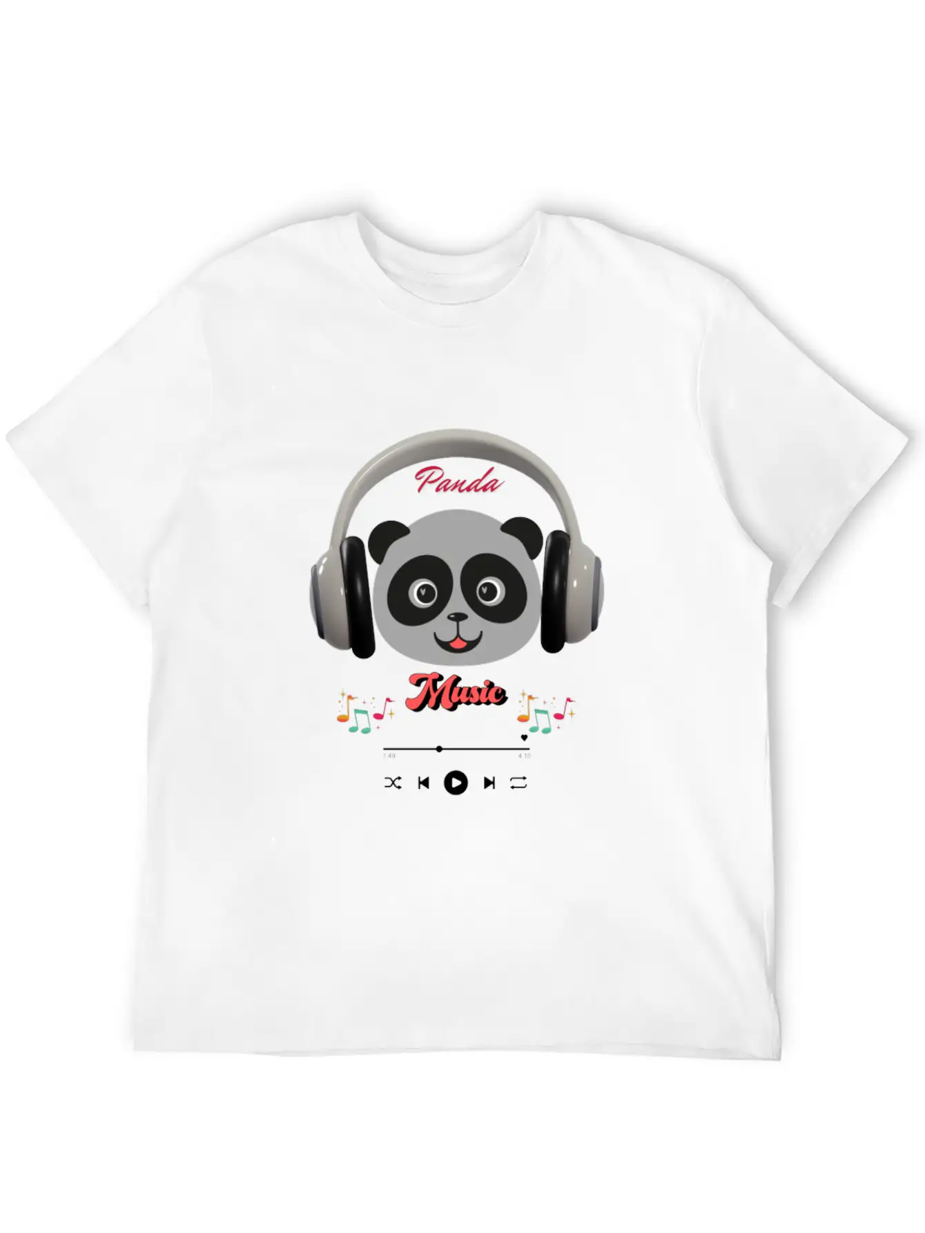 Panda Music Breathable Soft Cotton T-Shirt – Timeless Casual Look