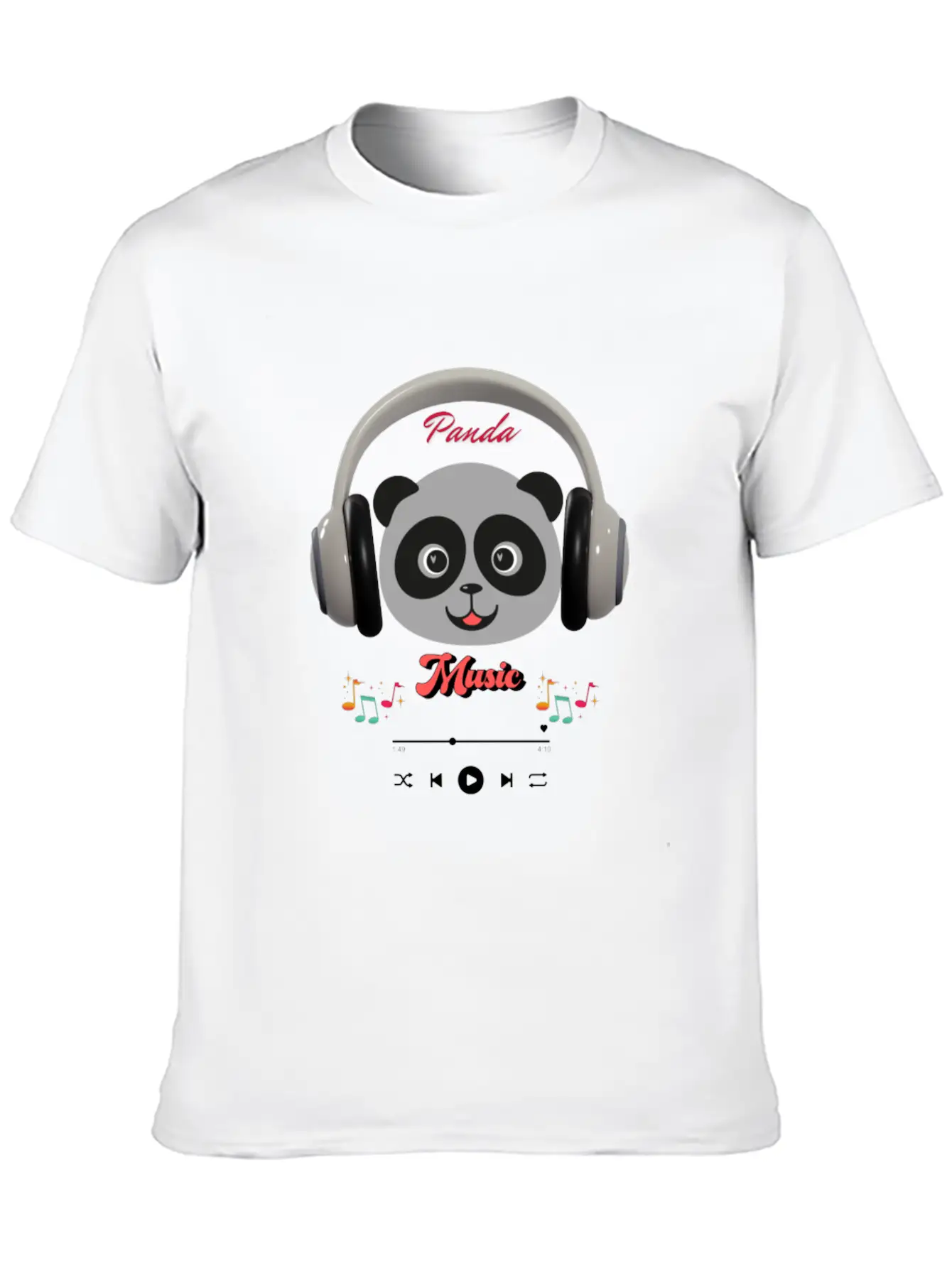Panda Music Breathable Soft Cotton T-Shirt – Timeless Casual Look