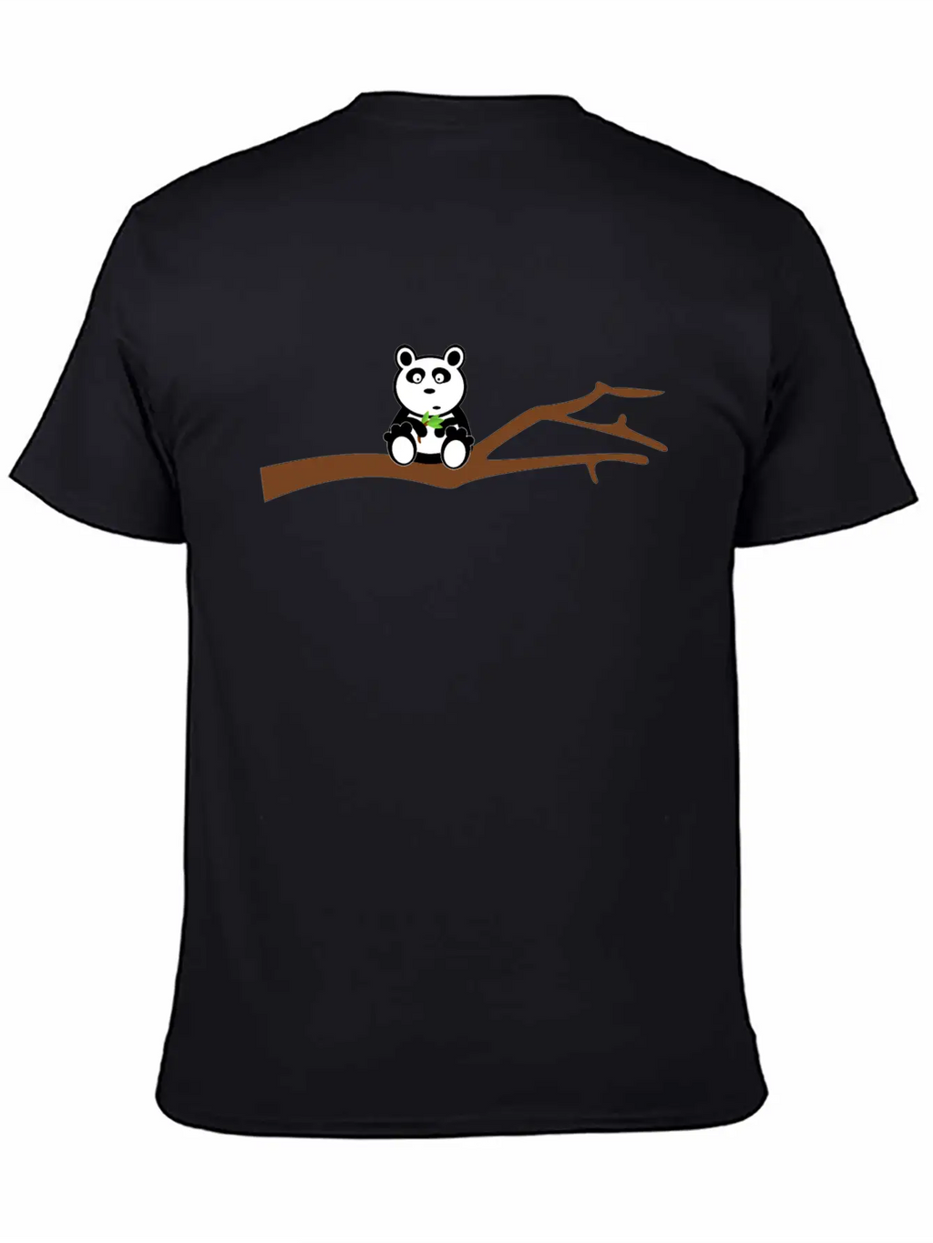 Panda On Tree Branch Basic Graphic T-Shirt – Daily Comfort In Soft Cotton