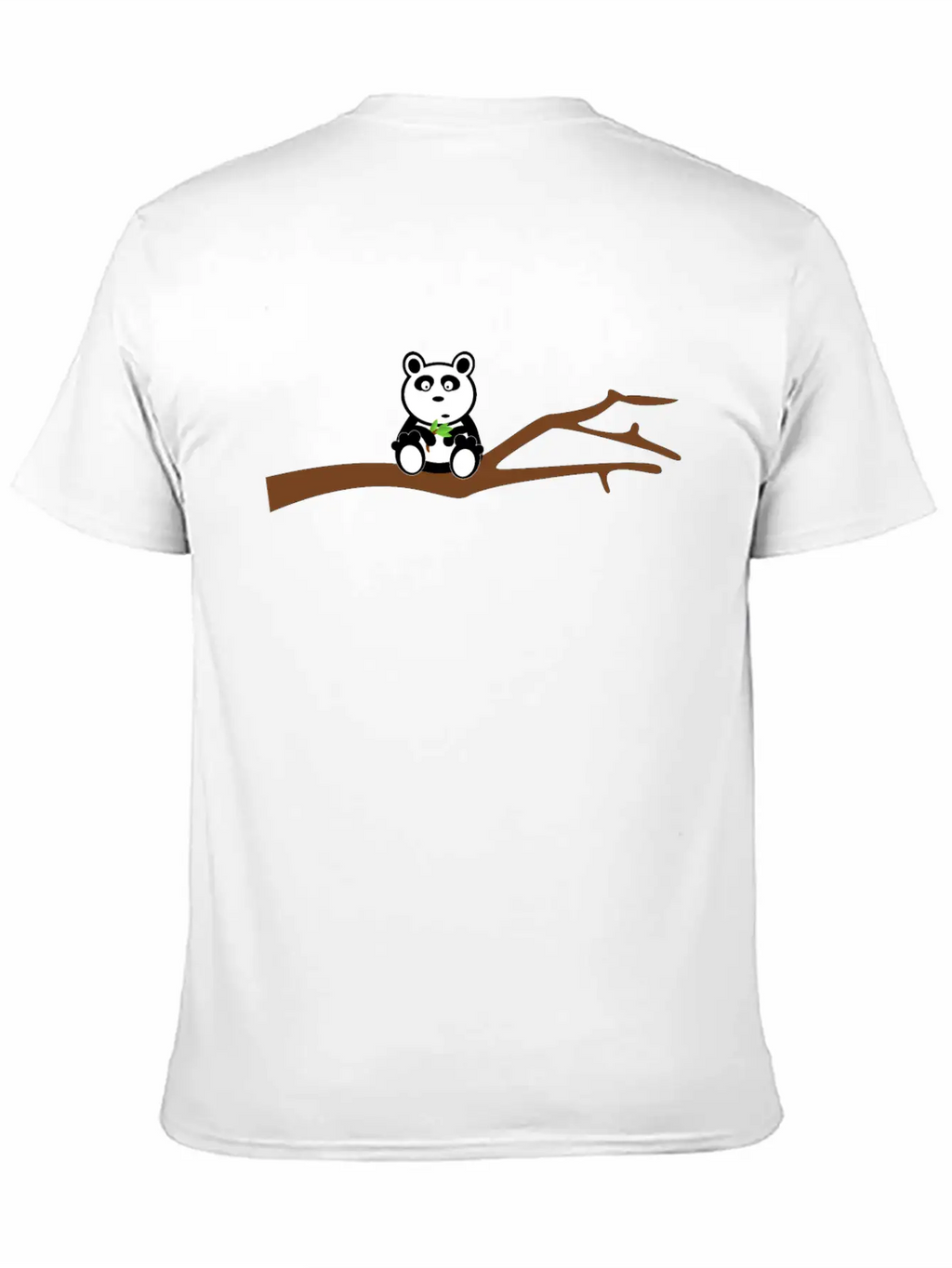 Panda On Tree Branch Basic Graphic T-Shirt – Daily Comfort In Soft Cotton