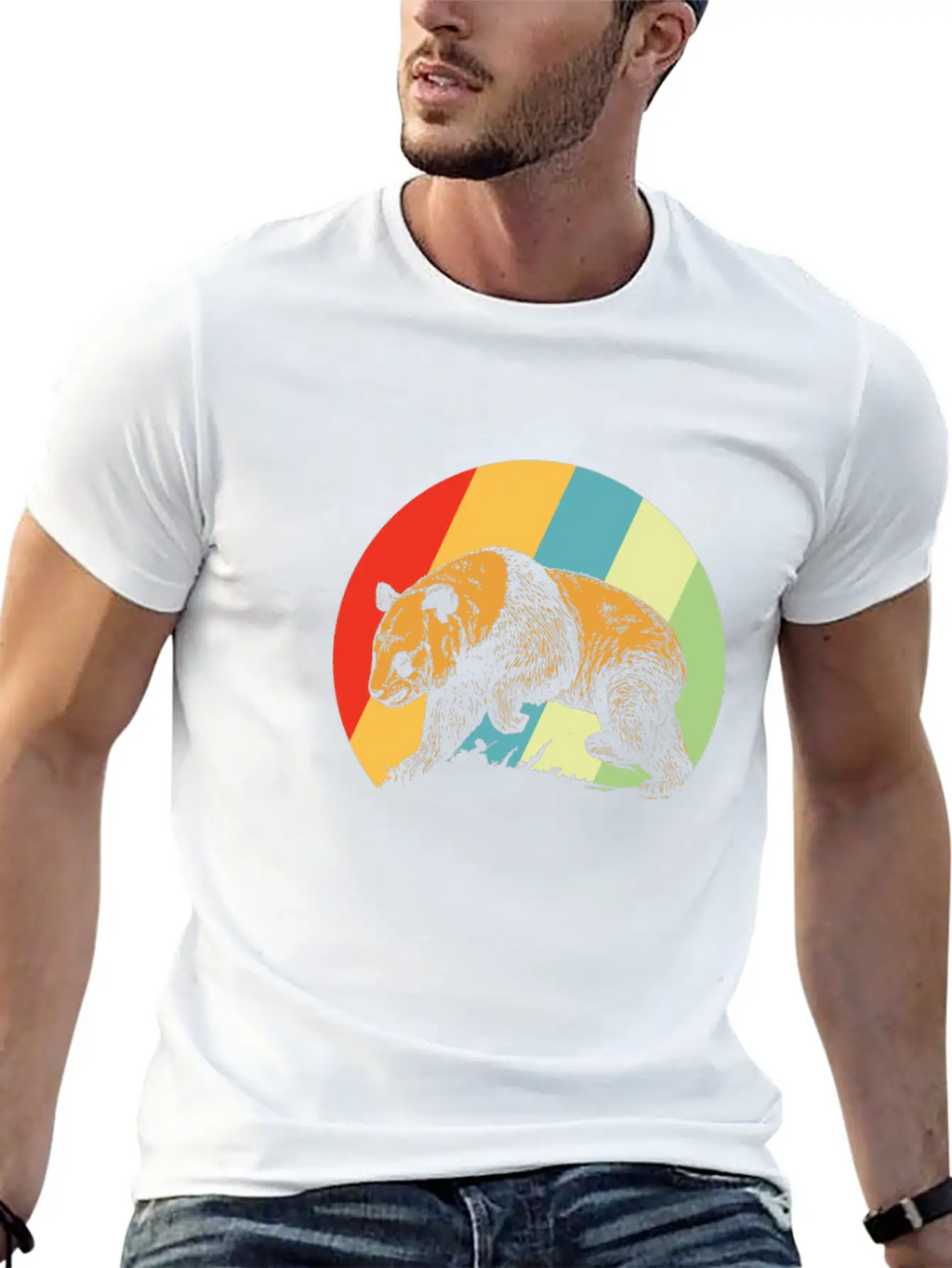 Panda Retro Breathable Soft Cotton T-Shirt – Timeless Casual Look