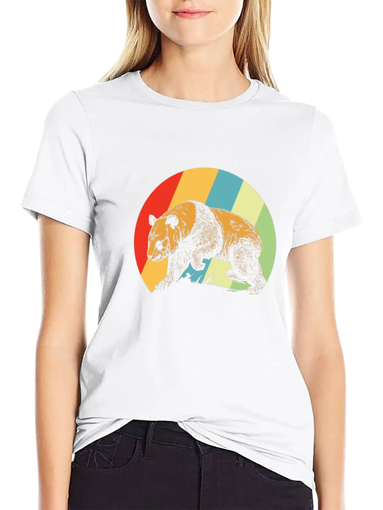 Panda Retro Breathable Soft Cotton T-Shirt – Timeless Casual Look
