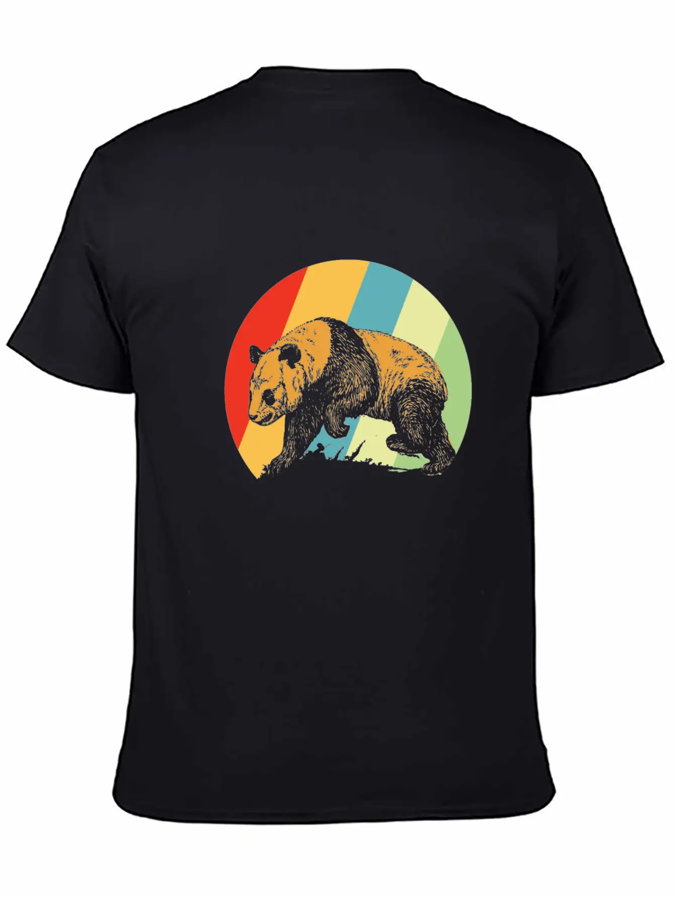 Panda Retro Breathable Soft Cotton T-Shirt – Timeless Casual Look