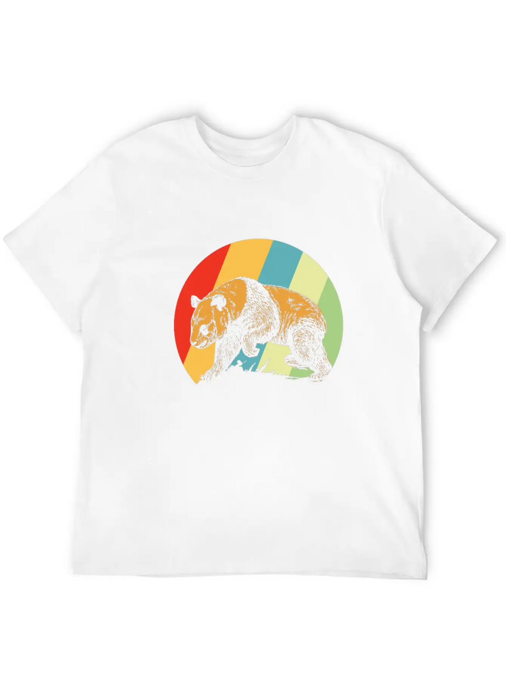 Panda Retro Breathable Soft Cotton T-Shirt – Timeless Casual Look
