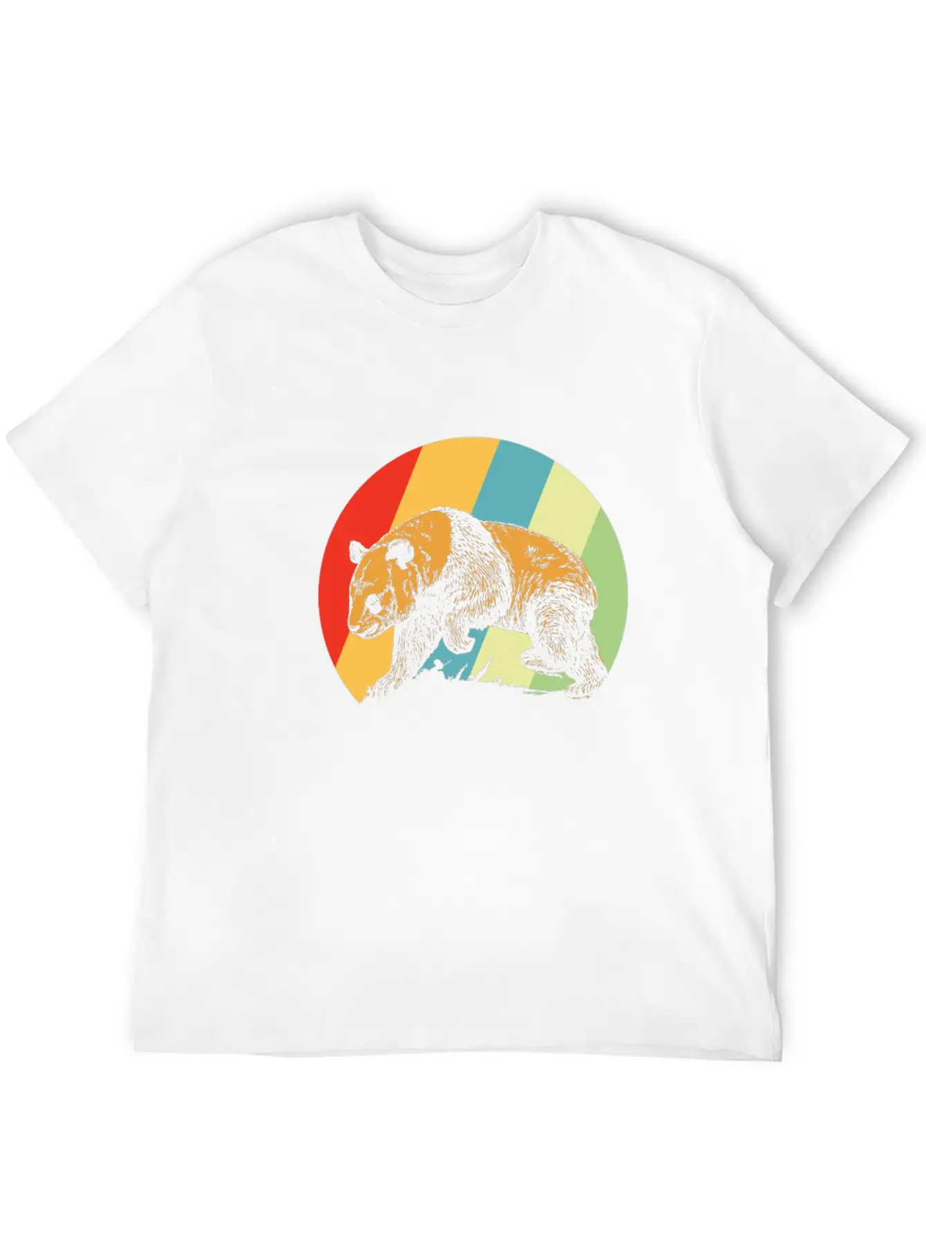 Panda Retro Breathable Soft Cotton T-Shirt – Timeless Casual Look