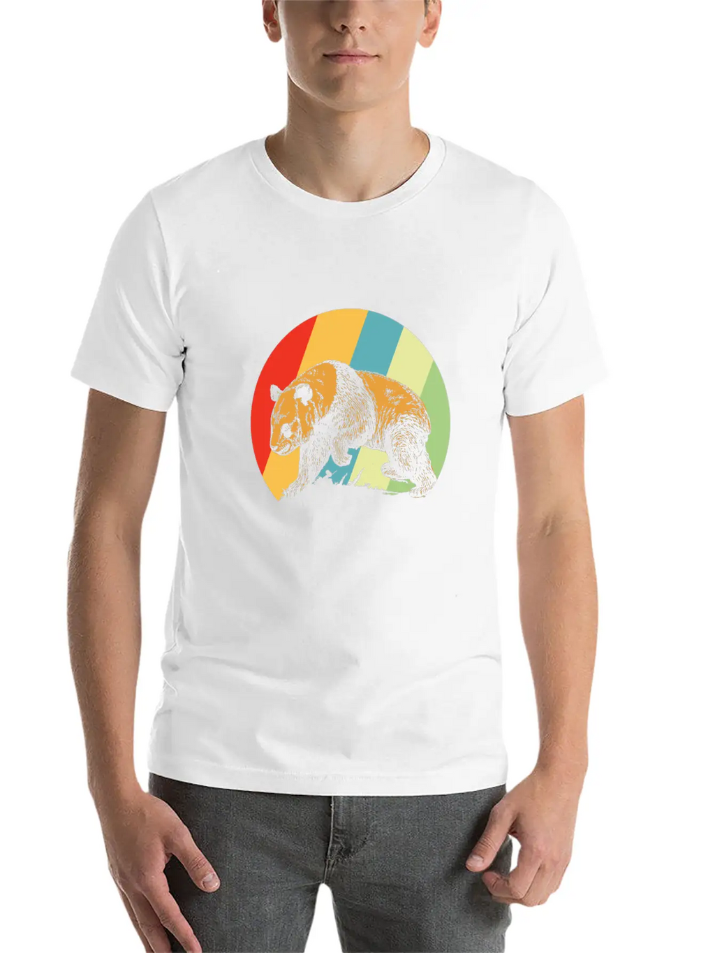 Panda Retro Breathable Soft Cotton T-Shirt – Timeless Casual Look