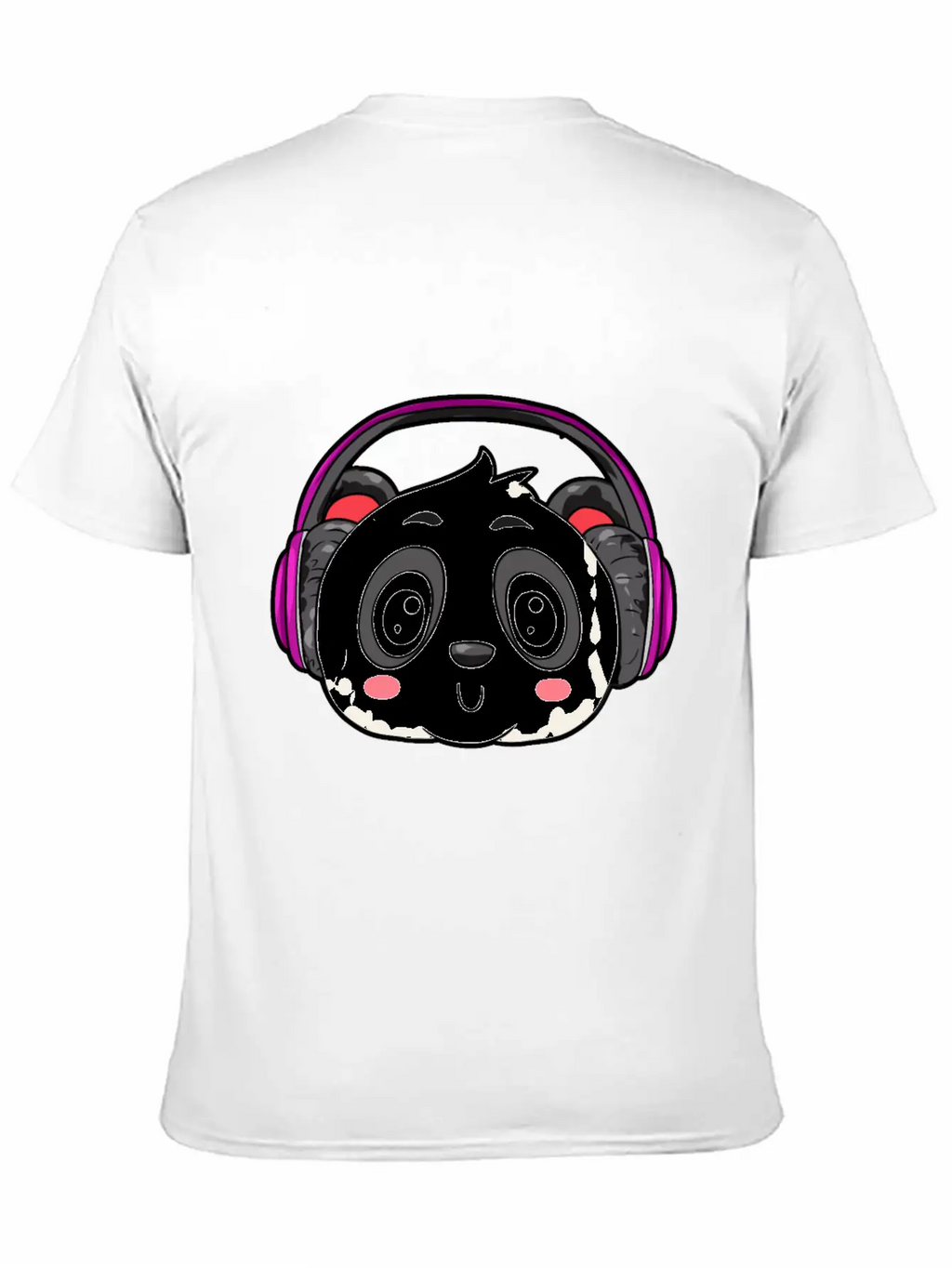 Panda With Headphones Classic Cotton Tee – Unisex Comfort For Any Season