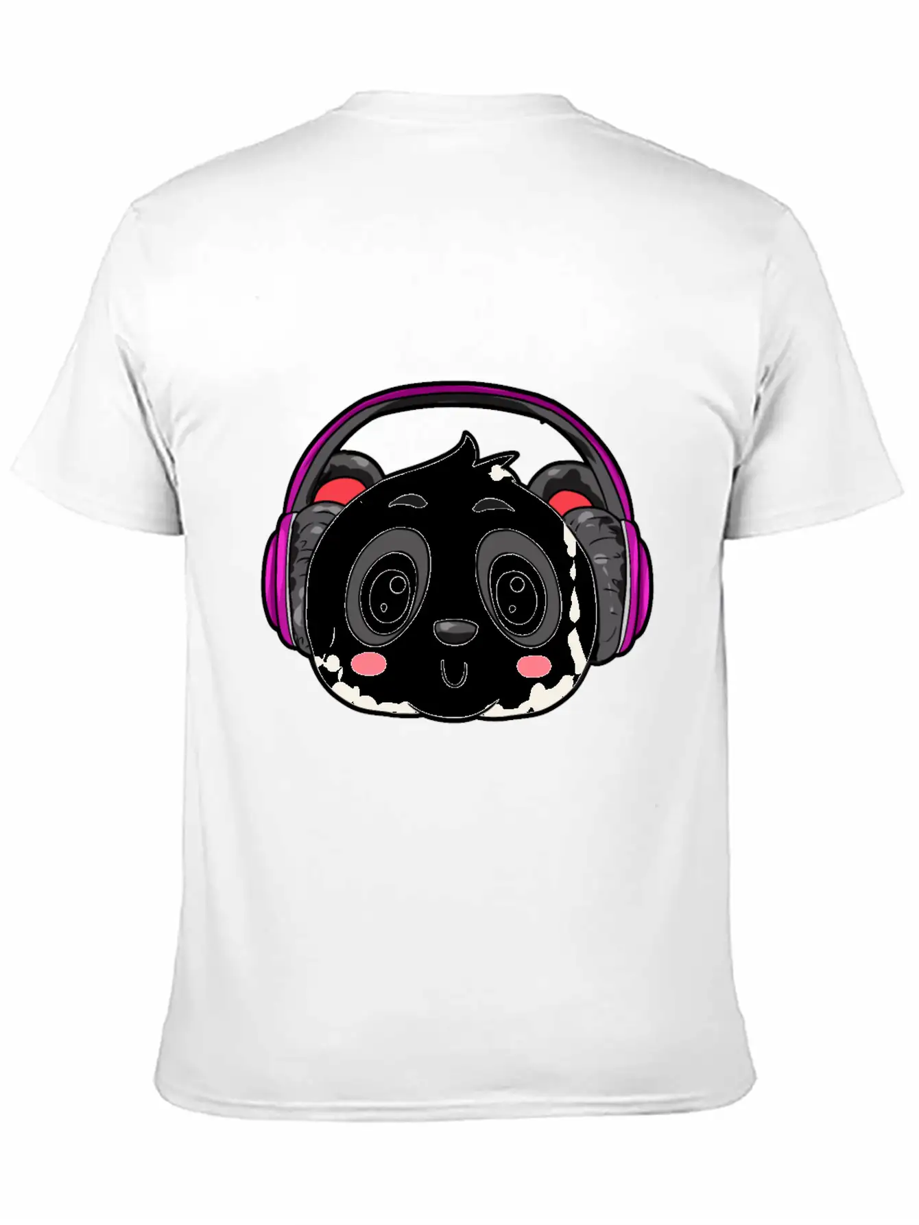 Panda With Headphones Classic Cotton Tee – Unisex Comfort For Any Season