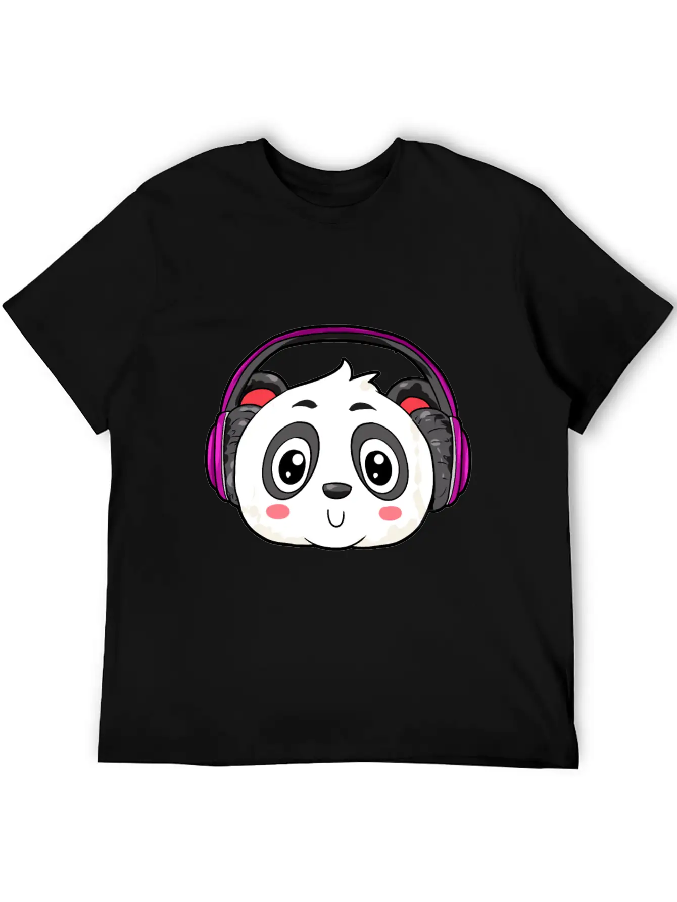 Panda With Headphones Classic Cotton Tee – Unisex Comfort For Any Season