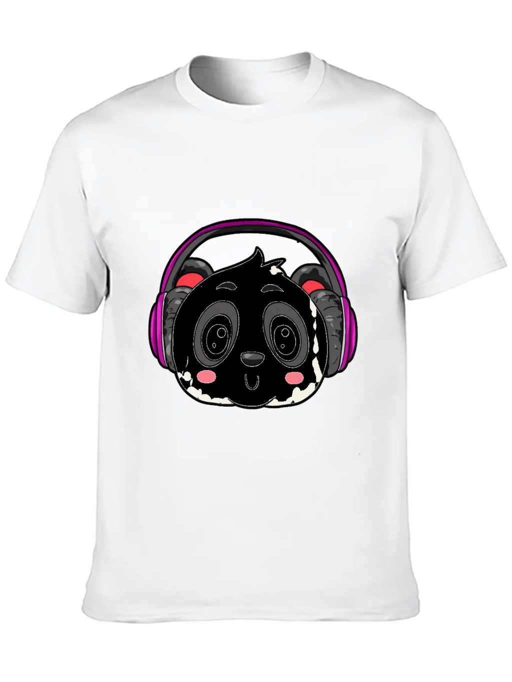 Panda With Headphones Classic Cotton Tee – Unisex Comfort For Any Season