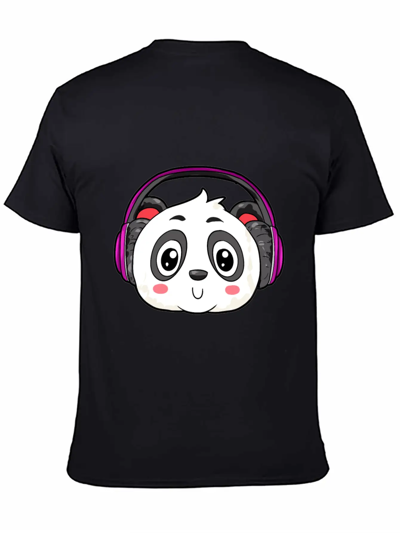 Panda With Headphones Classic Cotton Tee – Unisex Comfort For Any Season
