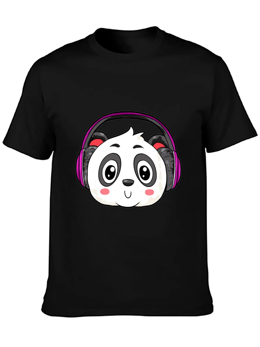 Panda With Headphones Classic Cotton Tee – Unisex Comfort For Any Season